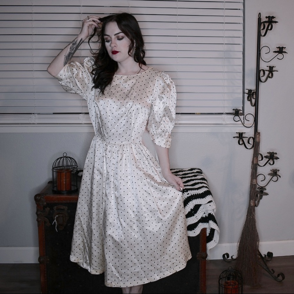 Vintage satin dress.